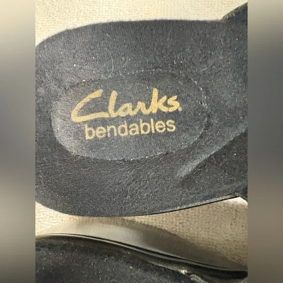 Clark’s Bendables Women’s Dark Grey Slip On Leather Clogs Size 8 - Picture 4 of 7